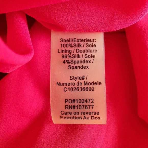 Alice + Olivia Red Dress Cabella Tie Dye Silk Dress Size XS EUC - Picture 13 of 16